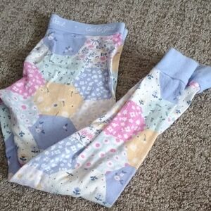 Cat & Jack Kids Floral Patchwork Pajama Bottoms - Blue, Pink, Yellow